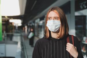 woman in mask