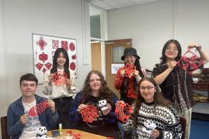 Paper cutting group picture
